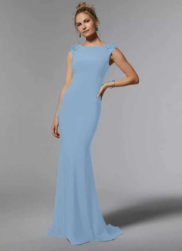 Gorgeous Jewel Neck Sleeveless Mermaid Beaded Floor-Length Dresses - Image 10