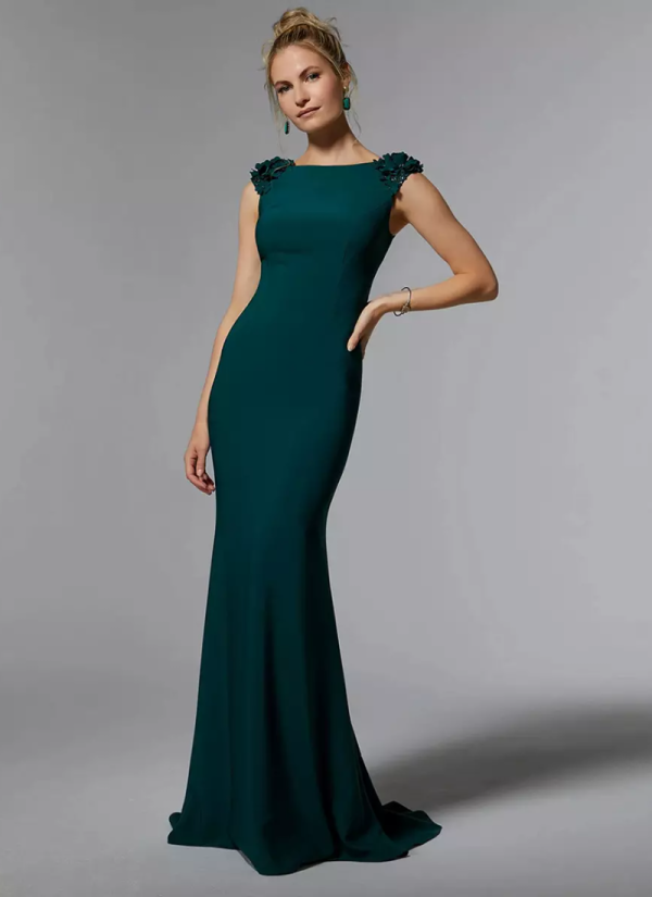 Gorgeous Jewel Neck Sleeveless Mermaid Beaded Floor-Length Dresses - Image 7