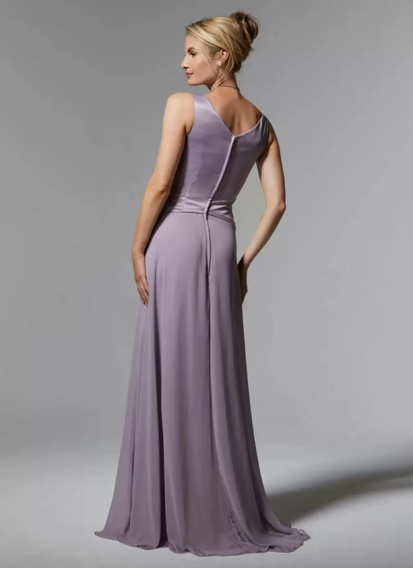 Gorgeous V-Neck Sleeveless Mermaid Flowers With Train Dresses - Image 3