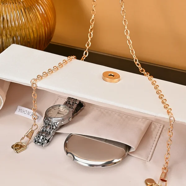Luxurious Chain Purse Handbags Wallets Classic Bridal Evening Shoulder Clutch Bag  - Image 5