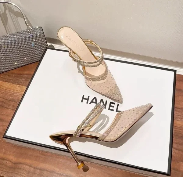 Luxury Comfortable Breathable PVC Evening Party High Heels Pumps - Image 12
