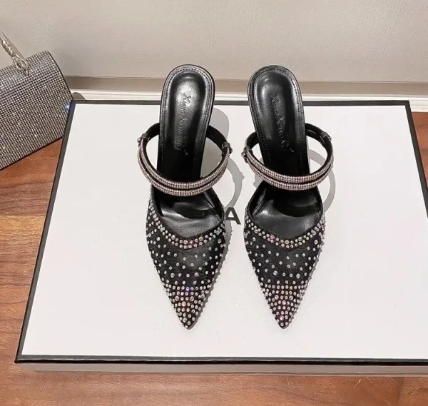 Luxury Comfortable Breathable PVC Evening Party High Heels Pumps - Image 6
