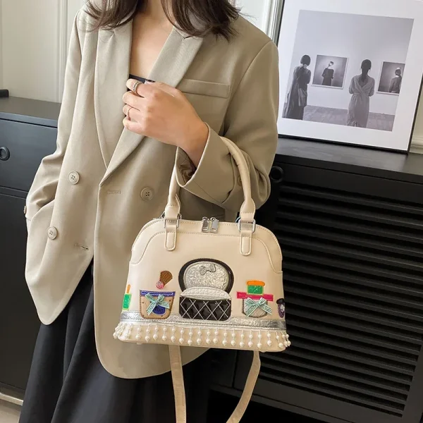 Luxury Designer High Quality Embroidered Fabric Cute Push Shoulder Crossbody Bags - Image 15