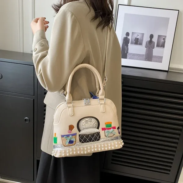 Luxury Designer High Quality Embroidered Fabric Cute Push Shoulder Crossbody Bags - Image 16