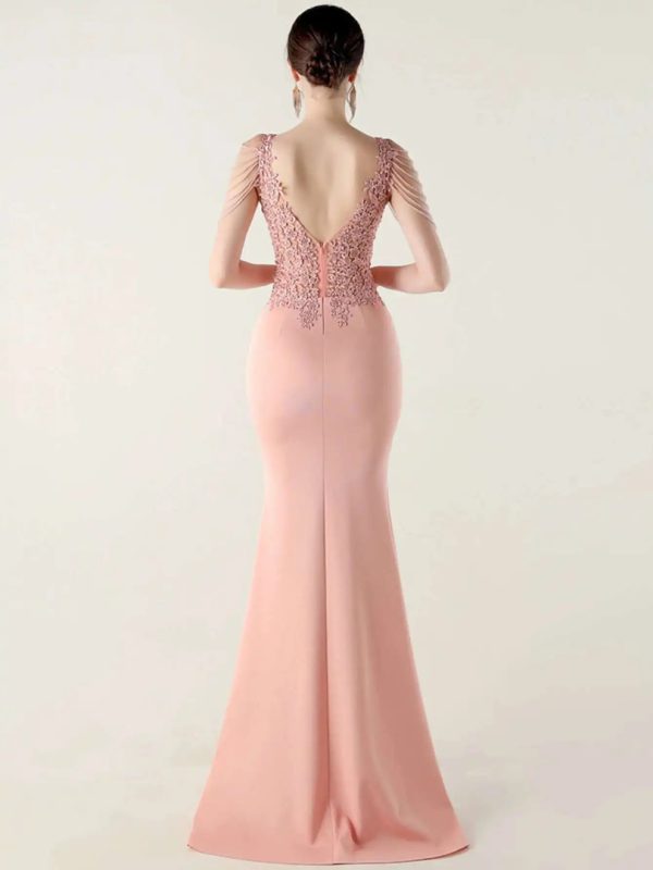 Luxury Fashion V-Neck Backless Sleeveless Rhinestone Vestidos Maxi Dress - Image 16