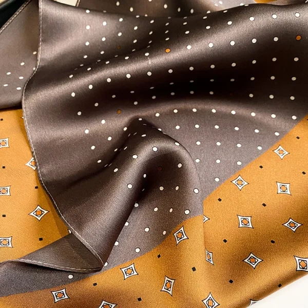Luxury Shawls And Wraps Office Small Hair Neck Hijabs Kerchief Foulard Square Silk Scarf - Image 6