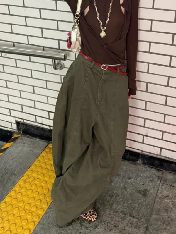 Retro Military Curved Knife Work Street High-End Relaxed Casual Floor Pants - Image 3