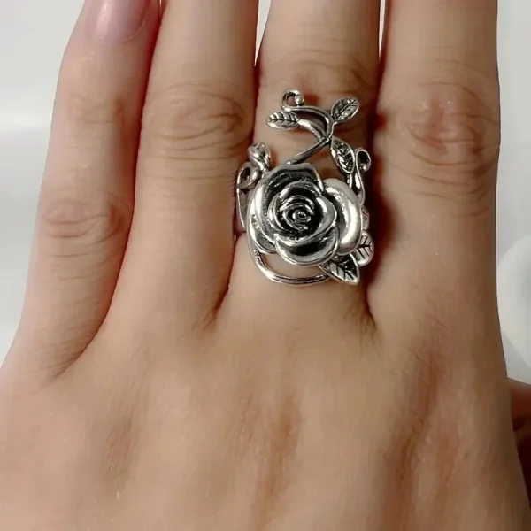 Classic Rose Metal Exaggerated Atmospheric Trendsetters And Personalized Rings - Image 2
