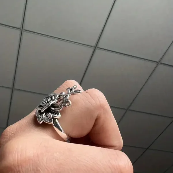 Classic Rose Metal Exaggerated Atmospheric Trendsetters And Personalized Rings - Image 4
