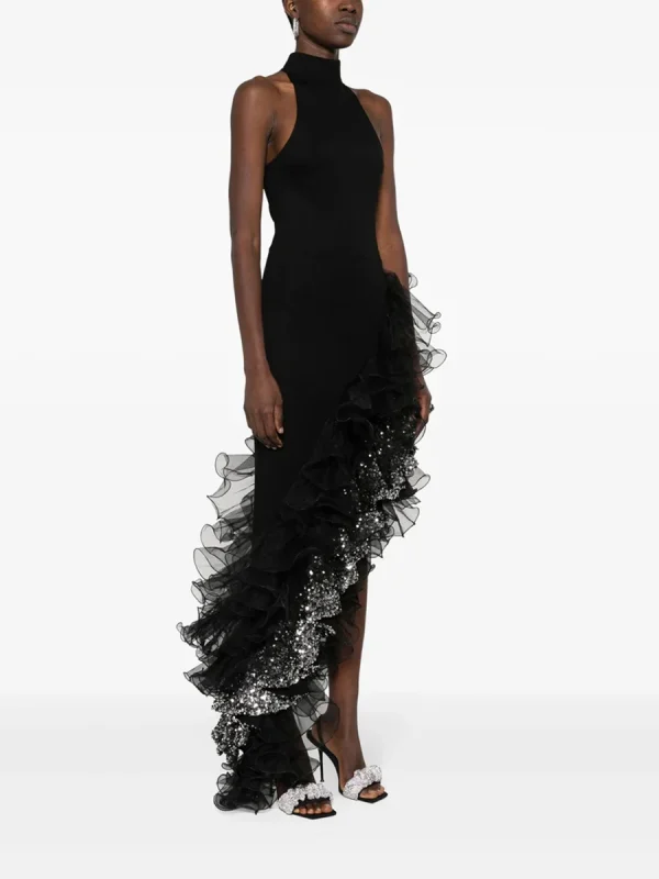 Sequines O Neck Sleeveless High Waist Temperament Dress - Image 2
