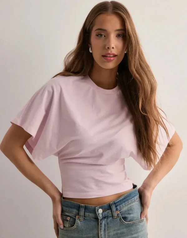 Simple Round Neck Pullover Short Sleeve Waist Slim Solid Loose Casual T-shirt - Image 4