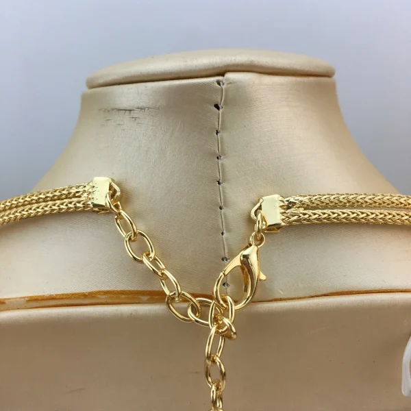 Simple Style Light Weight Colorful Necklace Latest Luxury Jewelry Set - Image 6