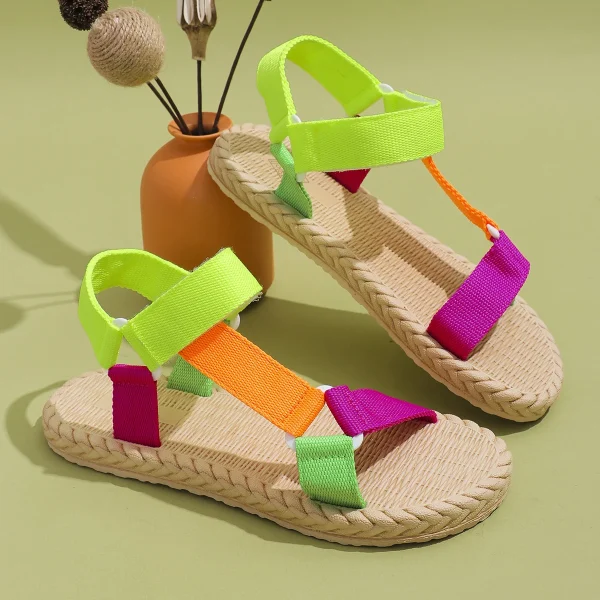 Casual Synthetic Soft Soled Trend Beach Style Non-Slip Flat Sandals - Image 2