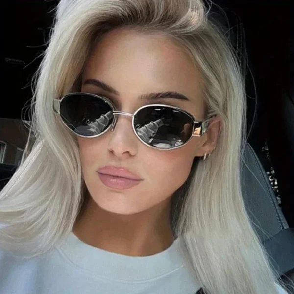 Trendy Classic Metal Frame Anti-reflective Sun Glasses Shades
