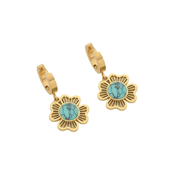 Trendy Stainless Steel Embed Stones Ginkgo Leaf Flower Charm Chain Necklaces Bracelets Earrings Jewelry set - Image 13