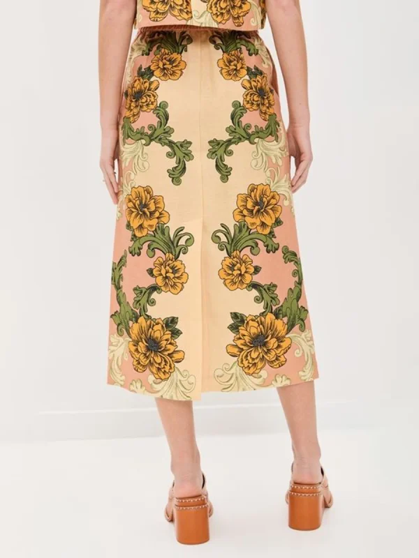 Two Piece Set O Neck Short Sleeve Top Highwaist Skirts Elegant Sets - Image 4