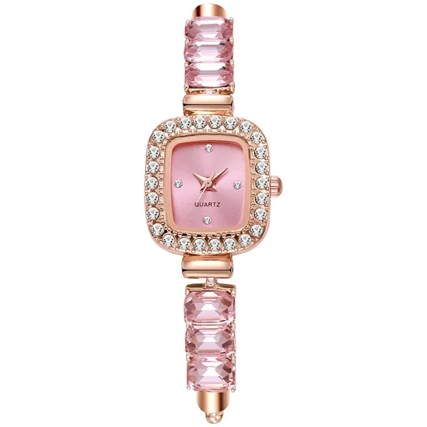 Luxury Stainless Steel Diamond Studded Strap Dropshipping Relojes Para Bracelet Quartz Watch - Image 4