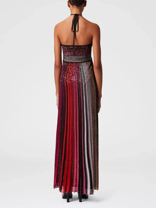 Vintage Halter Sleeveless High Waist Temperament Maxi Dress - Image 2