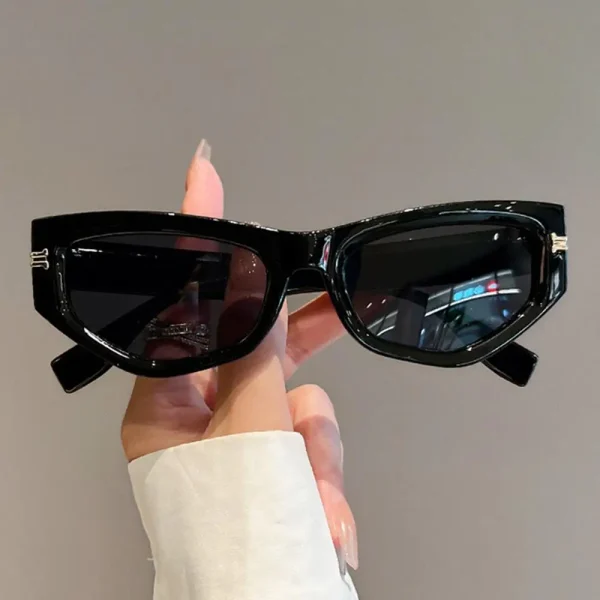 Vintage Polycarbonate Brand Designer Alloy Trendy UV400 Cat Eye Sunglasses - Image 4
