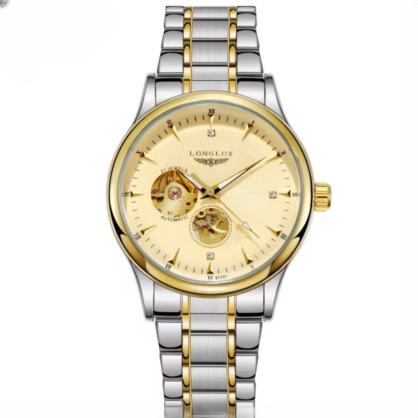 Luxury Mechanical Waterproof Skeleton Business Stainless Steel Watch - Image 3