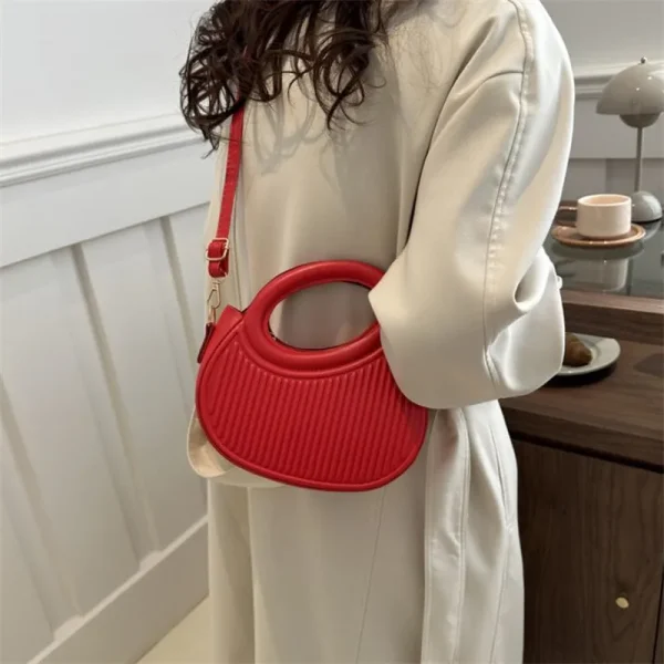 Elegant Sequined Synthetic Leather Chic Stripe Design Versatile Shoulder Crossbody Bags - Image 17