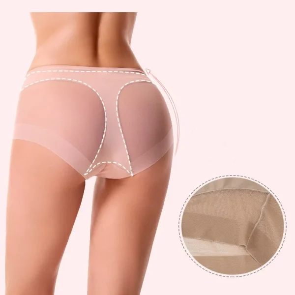 2Pcs Set Seamless Panties High Rise Tummy Control Briefs Underwear - Image 3