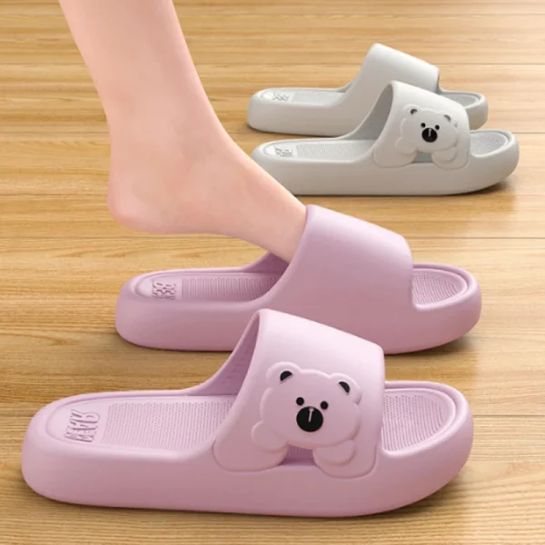 Soft EVA Cartoon Bear Indoor Lightweight Comfort Home Slides Slippers - Image 7