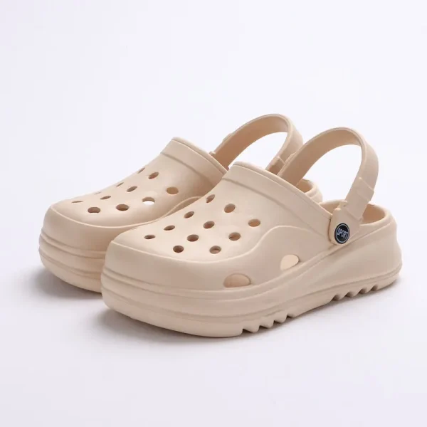 Casual Chunky Platform Thick Bottom Non Slip Beach Style Clogs Shoes - Image 2