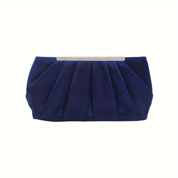 Casual Pleated Silk Polyester Dinner Simple And Generous Large Capacity Clutch Bag