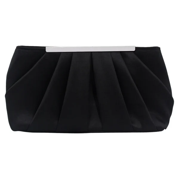 Casual Pleated Silk Polyester Dinner Simple And Generous Large Capacity Clutch Bag - Image 4