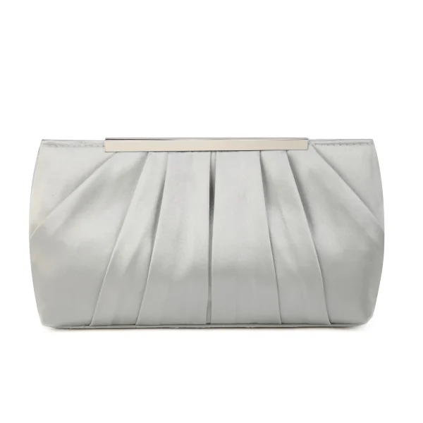 Casual Pleated Silk Polyester Dinner Simple And Generous Large Capacity Clutch Bag - Image 2