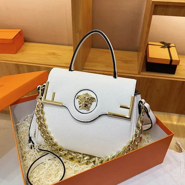 Casual Chic Leather-Texture PU Large Capacity Flap Magnetic Chain Adjustable Strap Crossbody Bag  - Image 7