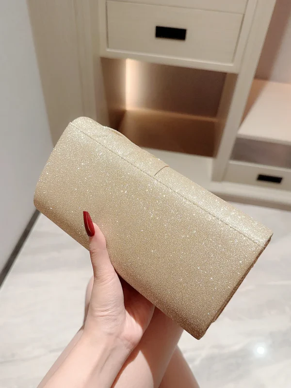 Classic Cross Design Sparkling Flap Evening Party Clutch Bag - Image 12