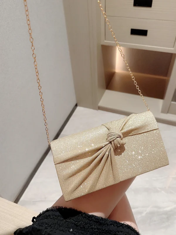 Classic Cross Design Sparkling Flap Evening Party Clutch Bag - Image 10