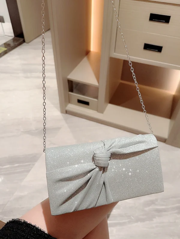 Classic Cross Design Sparkling Flap Evening Party Clutch Bag - Image 7