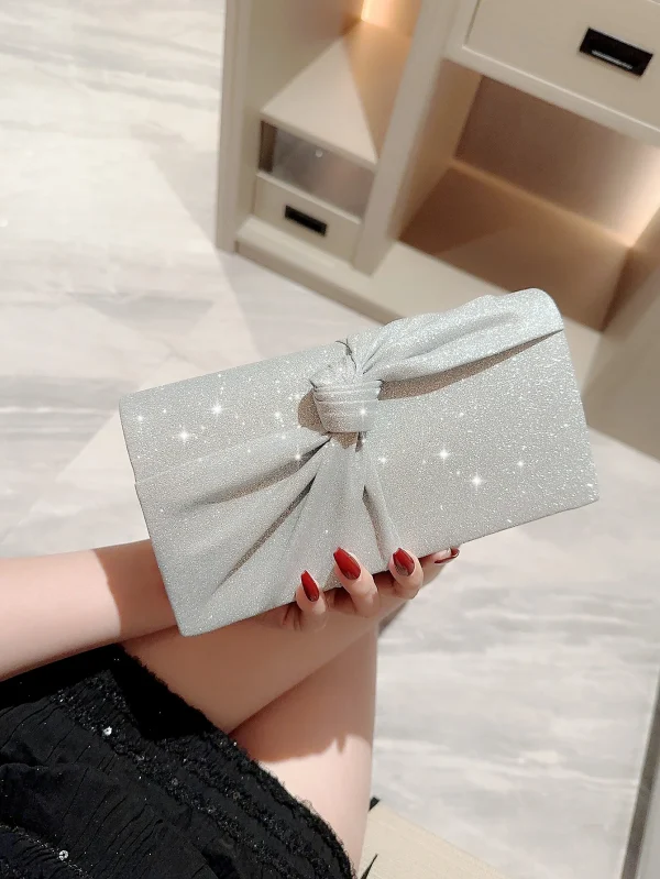 Classic Cross Design Sparkling Flap Evening Party Clutch Bag - Image 6