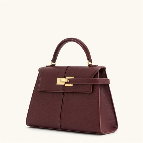 Classic Genuine Leather High-End Large Square Elise Designer Crossbody Handbag - Image 7