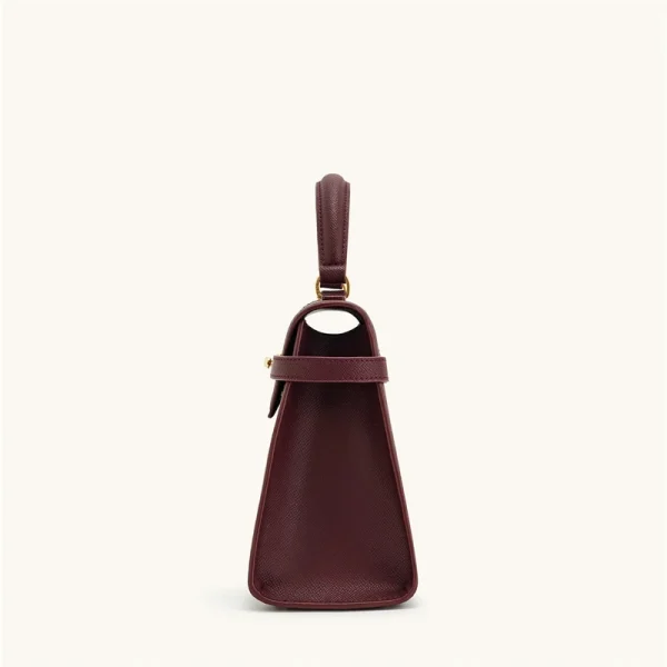 Classic Genuine Leather High-End Large Square Elise Designer Crossbody Handbag - Image 6
