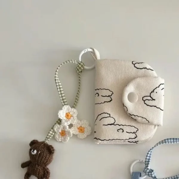 Cute Student Coin Casual Purse Card Simplicity Floral Card Holder Portable Cute Small Storage Bag Wallet - Image 3