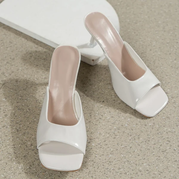 Elegant Comfortable Square Toe Open Toe High Heel Sandals - Image 4