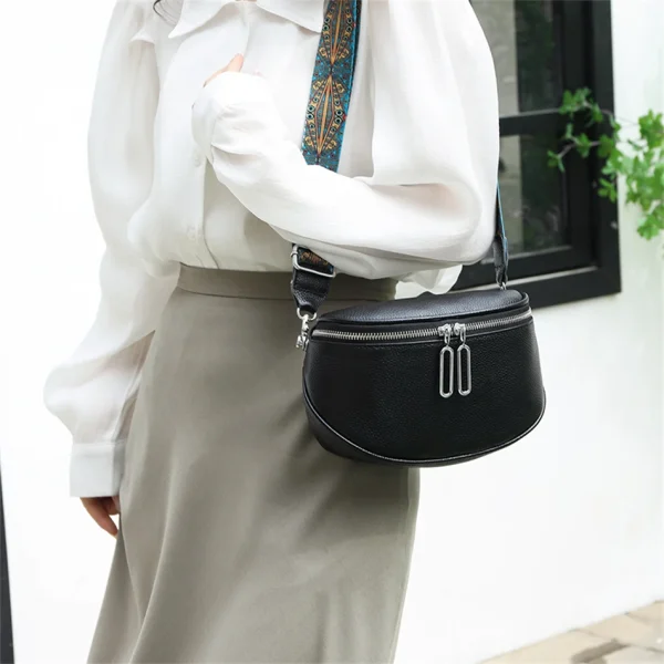 Elegant Designer Genuine Leather High Quality Cowhide Shoulder Tote Bag