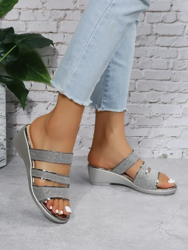 Elegant Platform Open-Toed Retro Style Outdoor Thick Bottom Sandal - Image 6