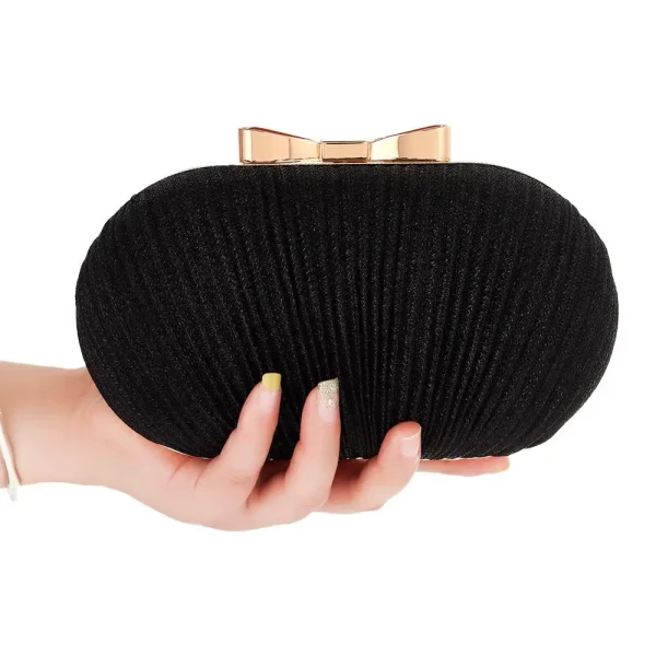 Elegant Rhinestones Egg Shape Banquet Chain Evening Party Wedding Bridal Shoulder Clutch Handbag