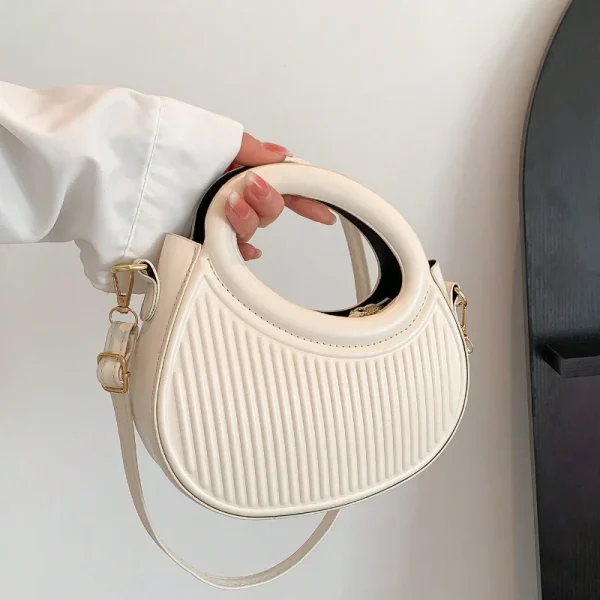 Elegant Sequined Synthetic Leather Chic Stripe Design Versatile Shoulder Crossbody Bags - Image 11