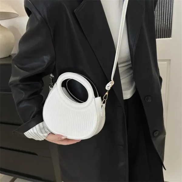 Elegant Sequined Synthetic Leather Chic Stripe Design Versatile Shoulder Crossbody Bags - Image 9