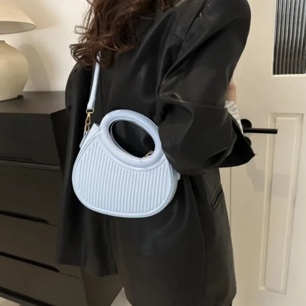 Elegant Sequined Synthetic Leather Chic Stripe Design Versatile Shoulder Crossbody Bags - Image 4