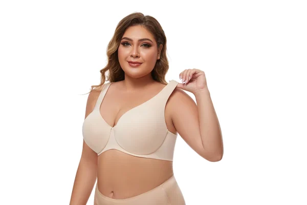 Full Coverage Seamless Unlined Unpadded Everyday Support Comfort Plus Size Underwire Bra - Image 5