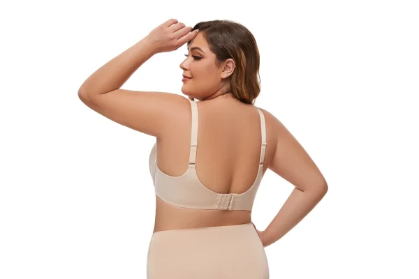 Full Coverage Seamless Unlined Unpadded Everyday Support Comfort Plus Size Underwire Bra - Image 6