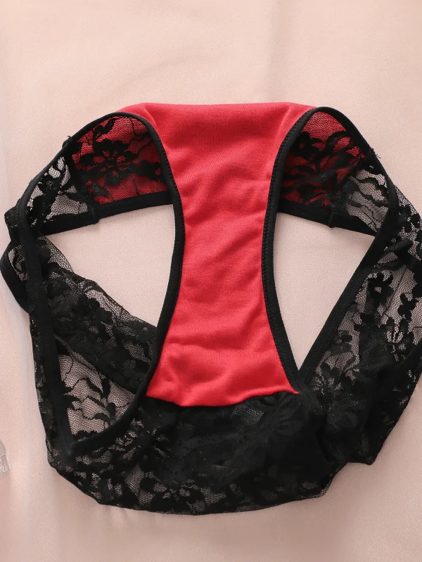 Gathering Anti Sagging Lace Flower Contrasting Design With Double Buckle Adjustable Bra - Image 6