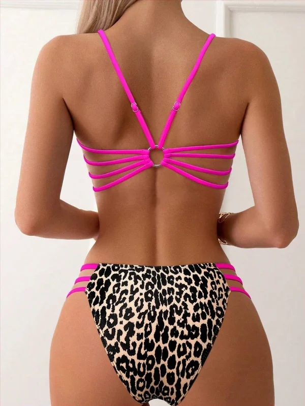 Leopard Micro Bikini Swimwear High Waist Beach Wear Bathing Suit - Image 4